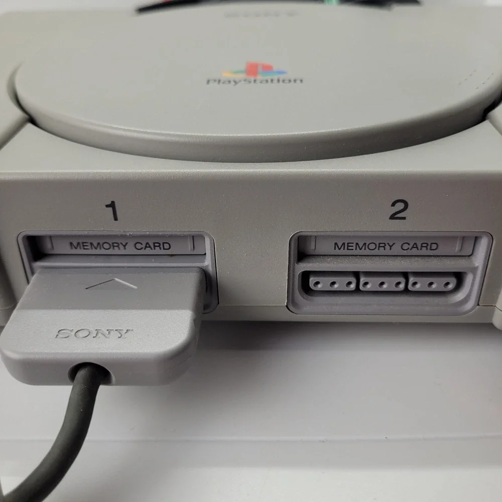 Sony PlayStation PS1 Console With Box Tested Works Extra Memory Card Vintage